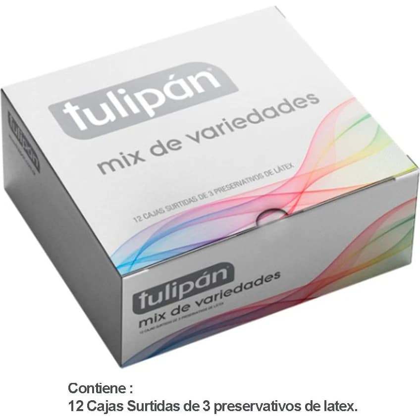Preservativos Tulipán Dispenser 4 Variedades (12 x 3)