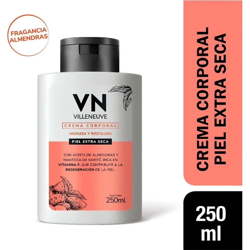 Crema Corporal Villeneuve Piel Extra Seca 250 ml