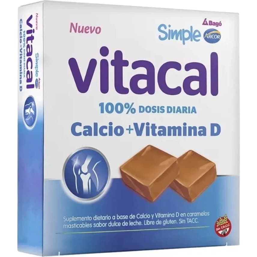 Caramelos Masticables Vitacal con Calcio y Vitamina D x 60