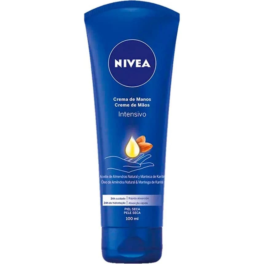Crema de Manos Nivea Cuidado Intensivo Aceite de Almendras 100 ml