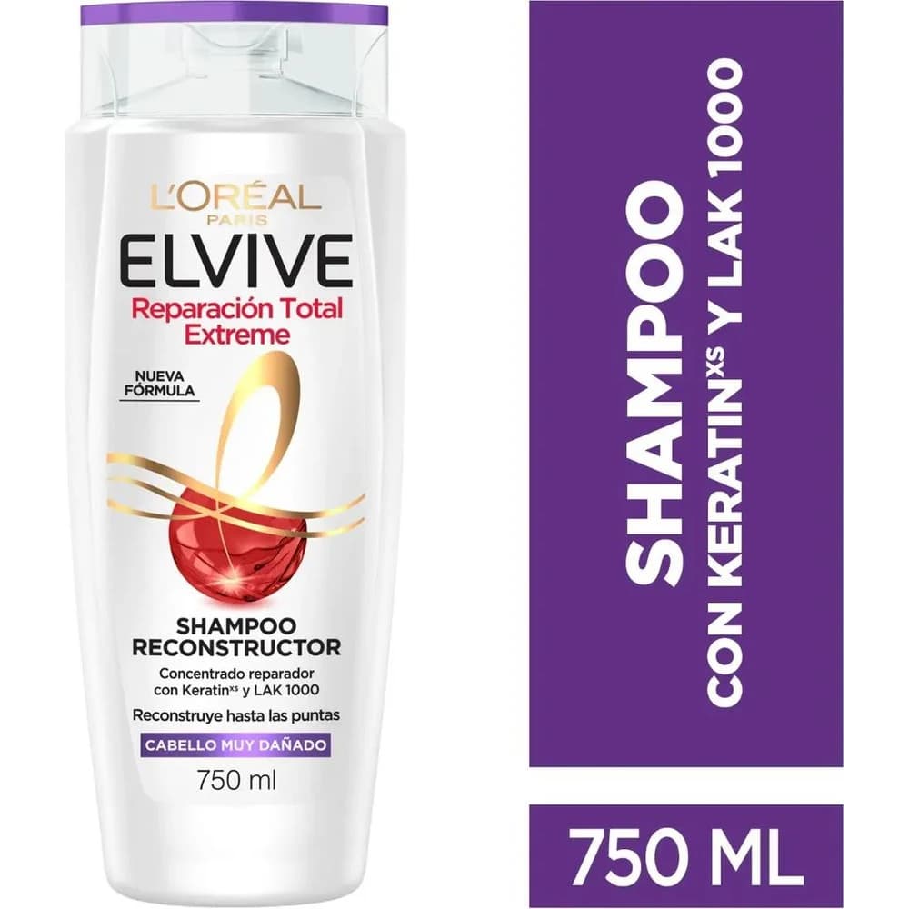 Shampoo L'Oréal Elvive Reparación Total 5 Extreme 750 ml