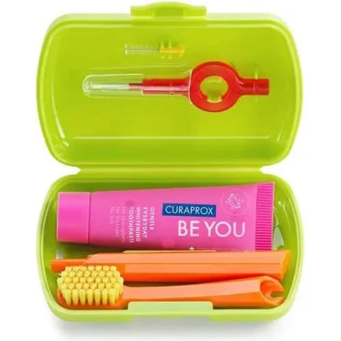 Curaprox Travel Set Green Cepillo de Dientes Portátil