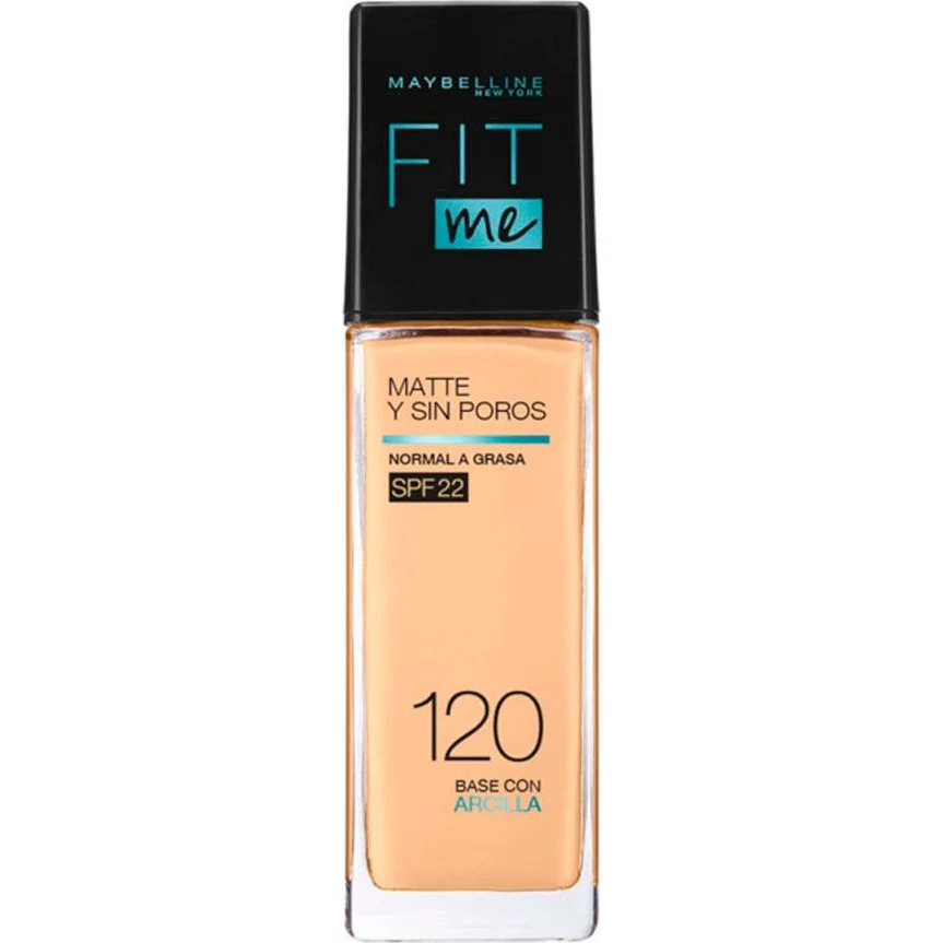 Base de Maquillaje Maybelline Fit Me Matte + Poreless Tono 120