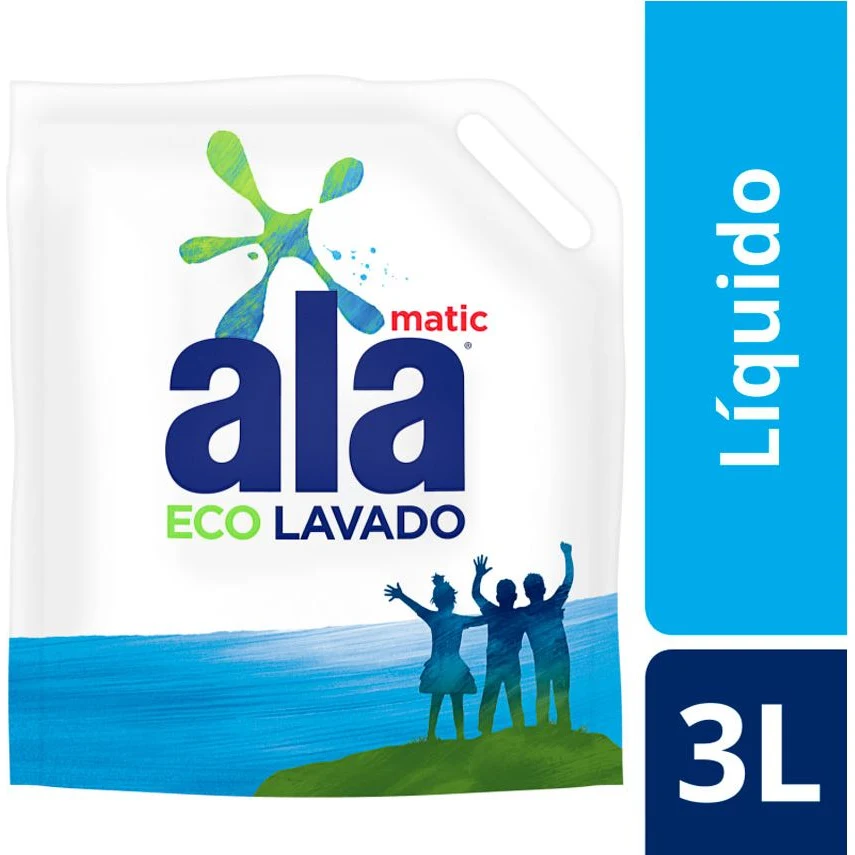 Jabón Líquido para Lavar la Ropa Ala Matic Ecológico 3 L Pouch