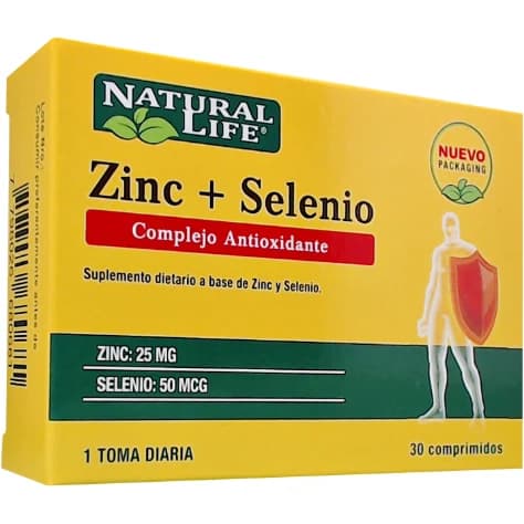 Zinc + Selenio Natural Life x 30 Comprimidos