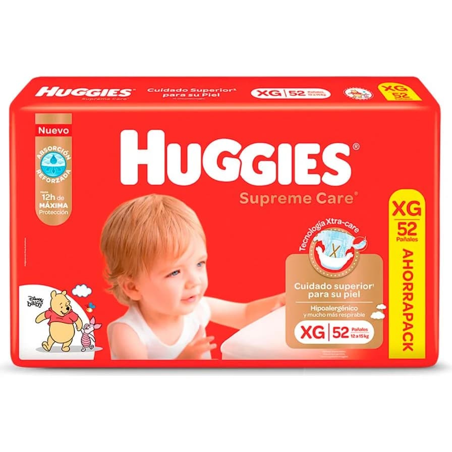 Pañales Huggies Supreme Care Talle XG x52