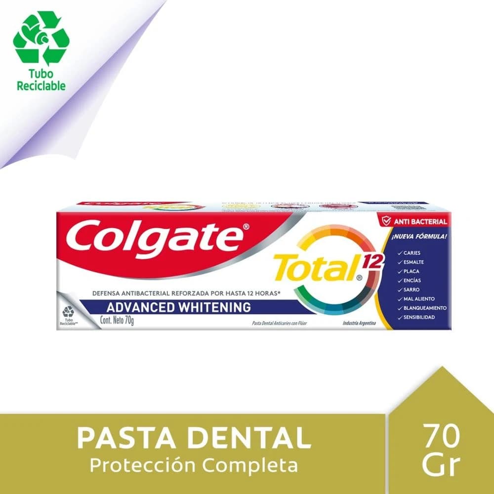 Pasta Dental Colgate Total 12 Limpieza Blanca 70g