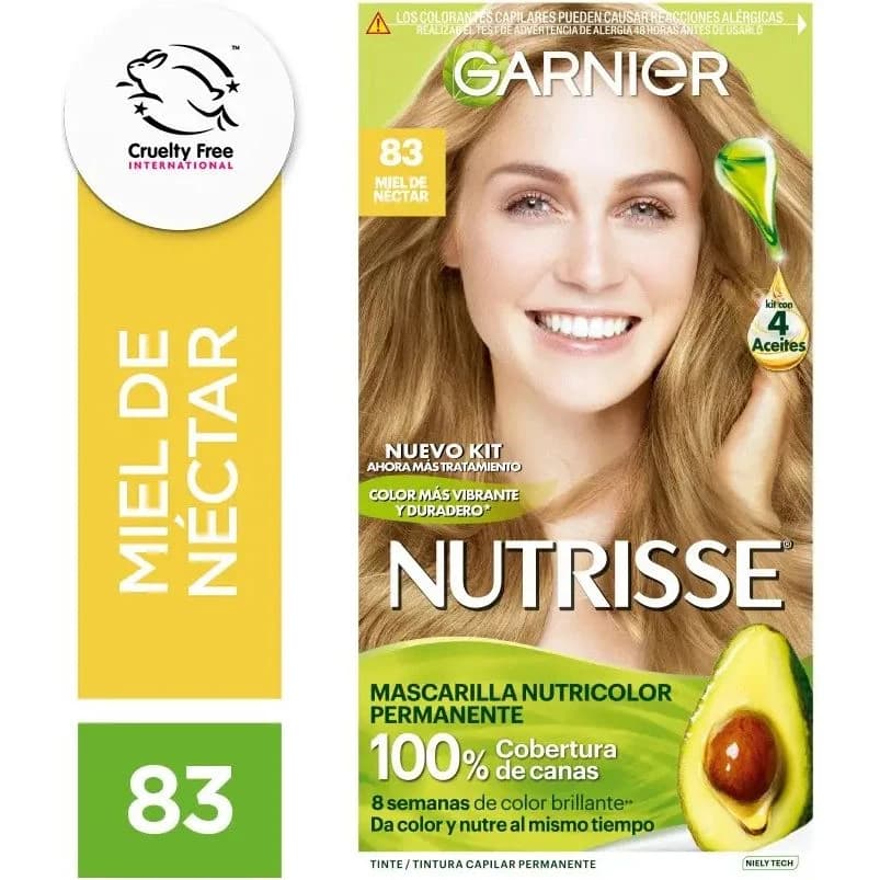 Tintura Capilar Garnier Nutrisse Tono 83 Oro