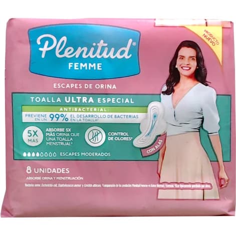 Protector Femenino Plenitud Toá Femme Ultrafino Pack 10 unidades