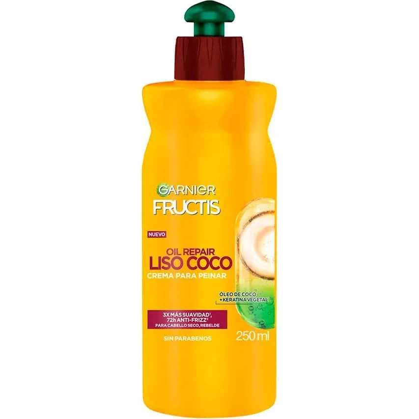 Crema para Peinar Garnier Fructis Liso Coco 250 ml
