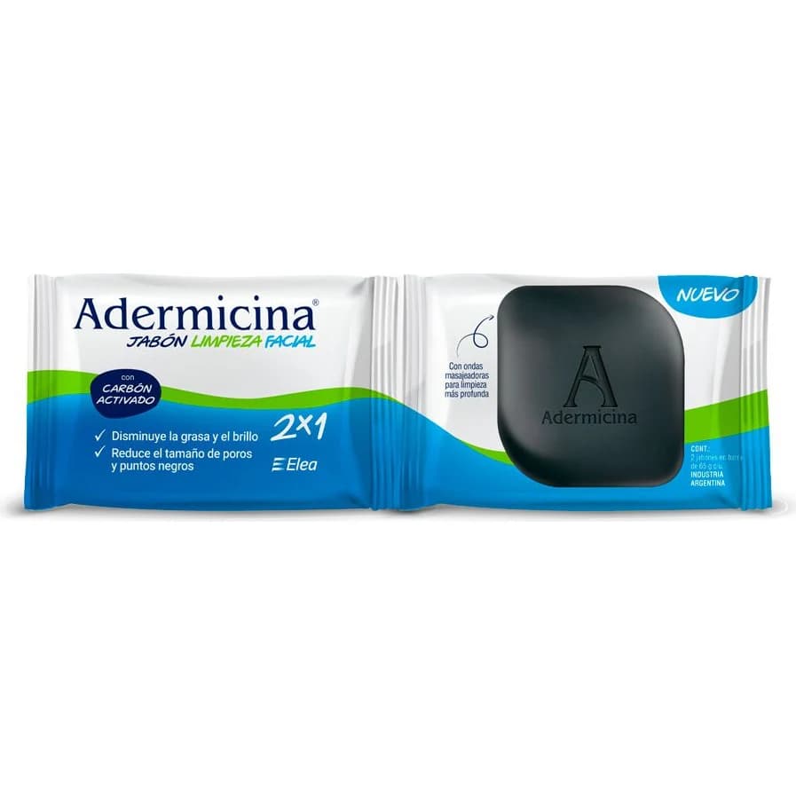 Jabón Facial en Barra Adermicina 2 x 65 g