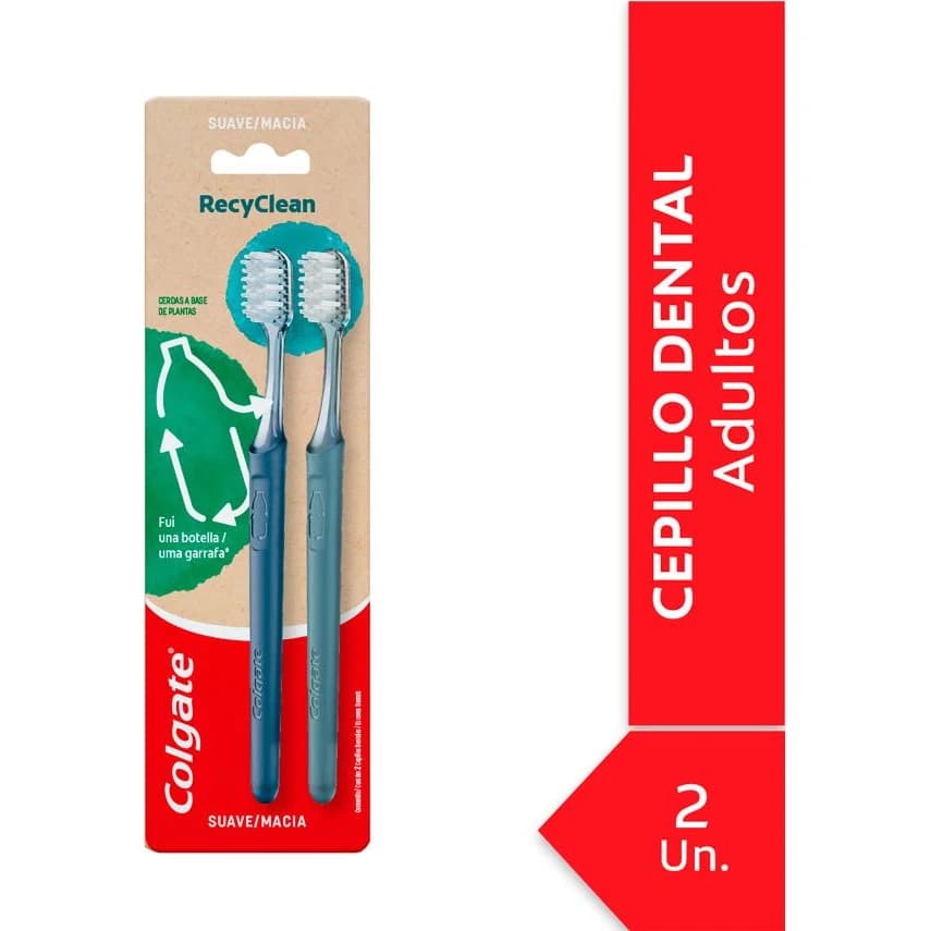 Cepillo de Dientes Colgate Recyclean Pack 2 Unidades