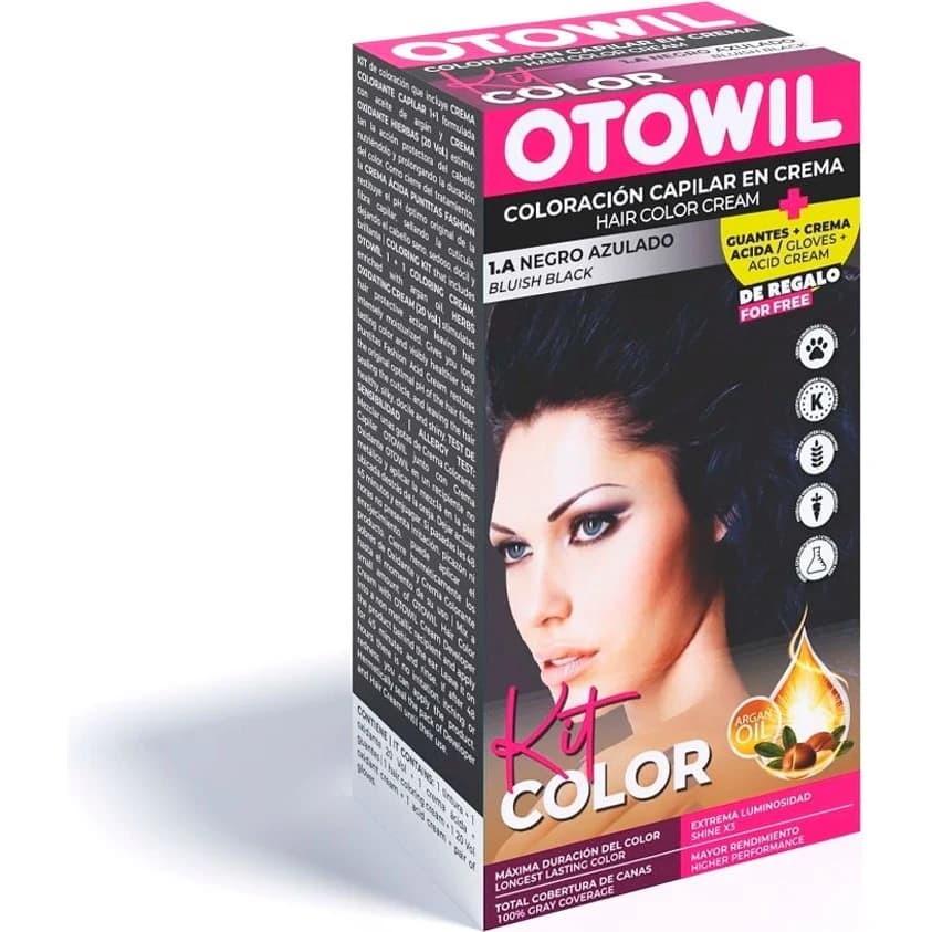 Otowil Tint Kit Tono 1A Negro Azulado