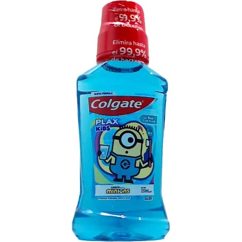 Enjuague Bucal Colgate Plax Minions Azul 250 ml