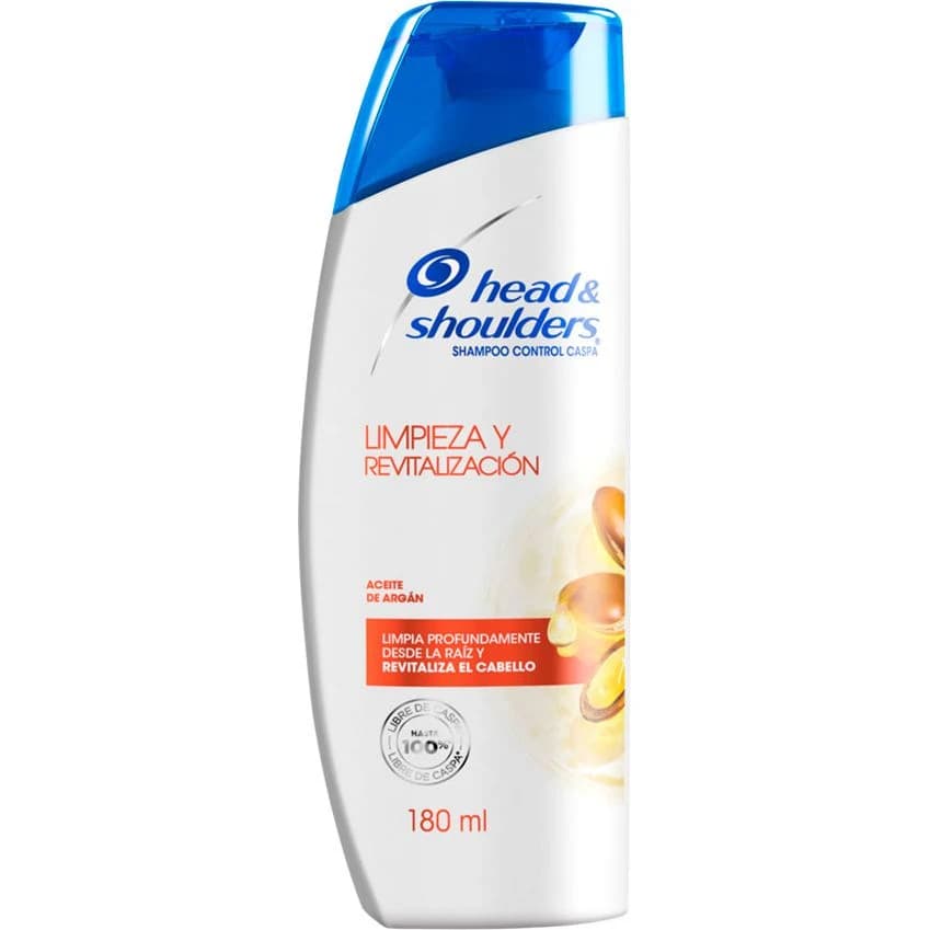 Shampoo Head & Shoulders Limpieza y Revitalización Aceite de Argán 180 ml