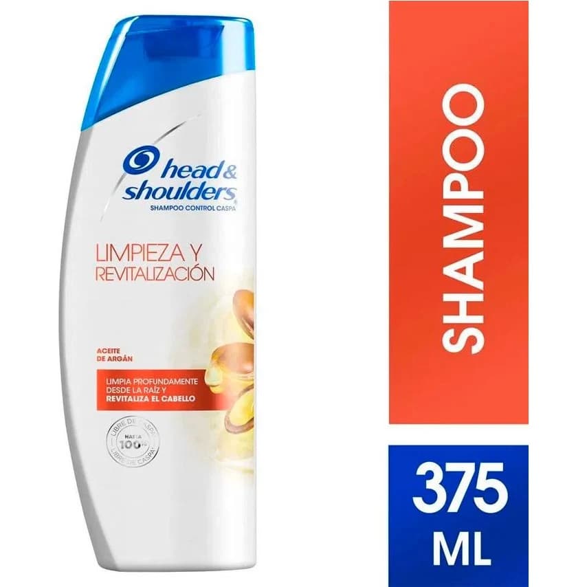 Shampoo Head & Shoulders Limpieza y Revitalización Aceite de Argán 375 ml