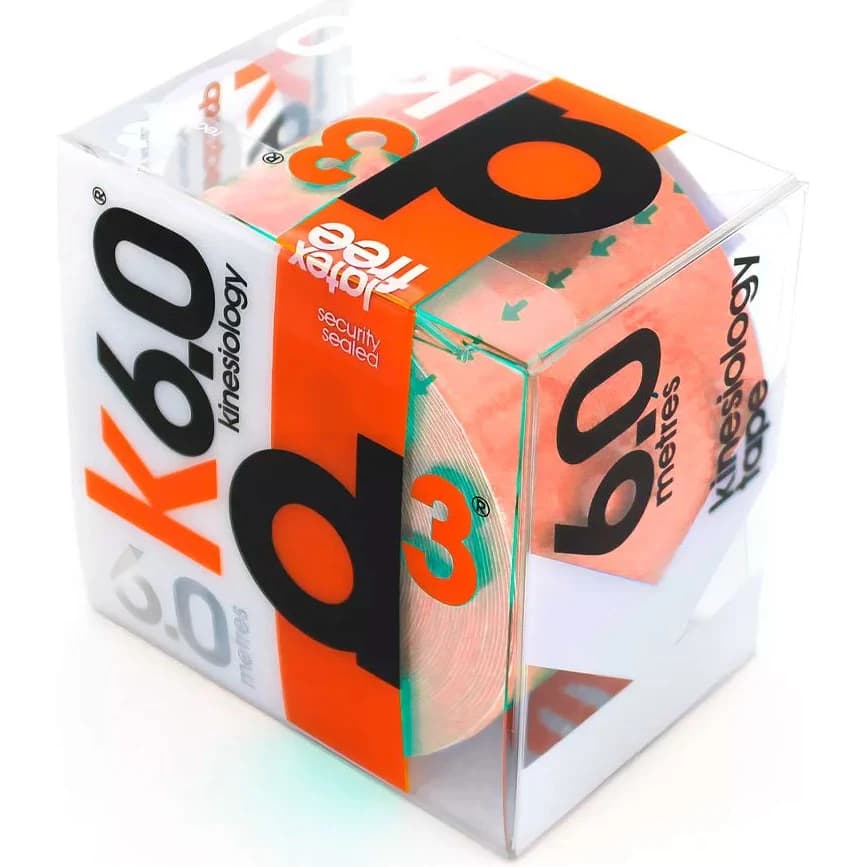Cinta Kinesiológica Adhesiva D3tape Naranja 5 cm x 6 m