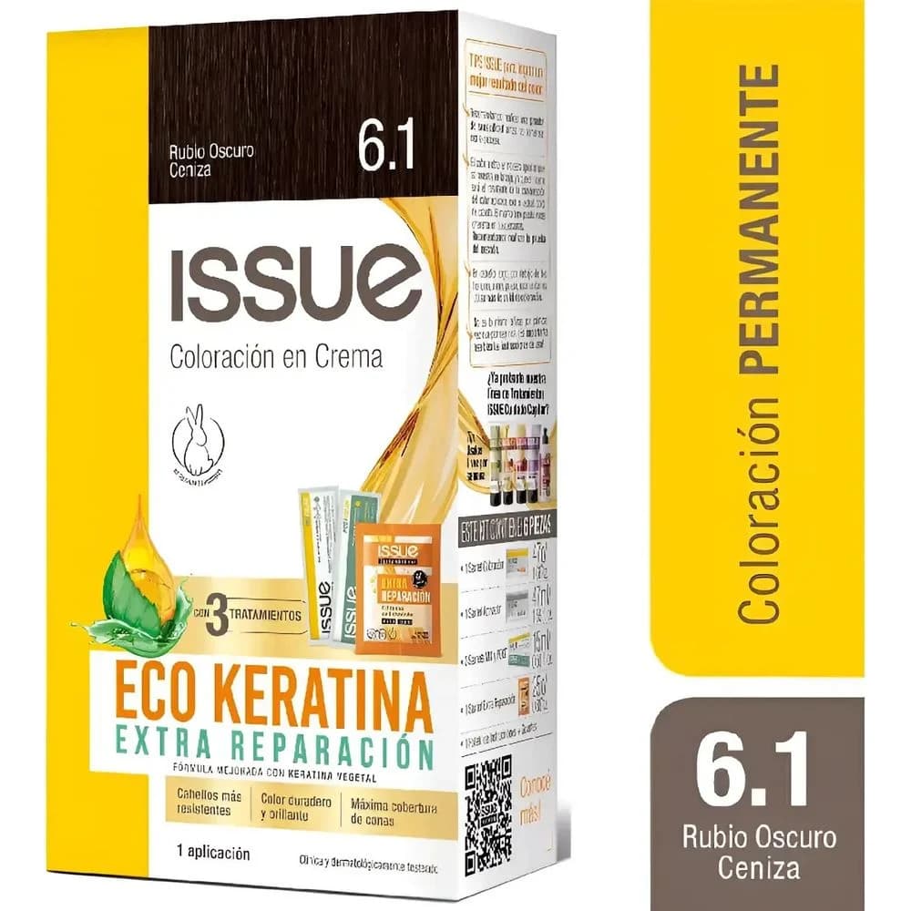 Tintura Capilar Issue Kit Eco Extra Keratina Tono 6.1