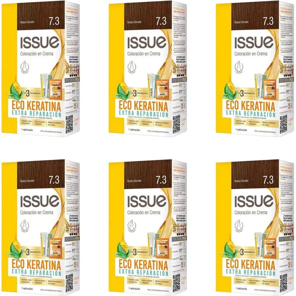 Tintura Capilar Issue Kit Eco Extra Keratina Tono 7.3