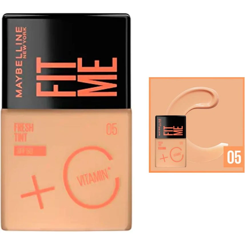 Base de Maquillaje Maybelline Fit Me Fresh Tint SPF 50 Tono 5