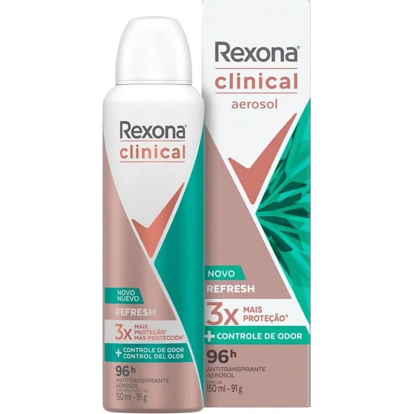 Desodorante Antitranspirante Rexona Woman Clinical Extra Fresh Aerosol 91 g