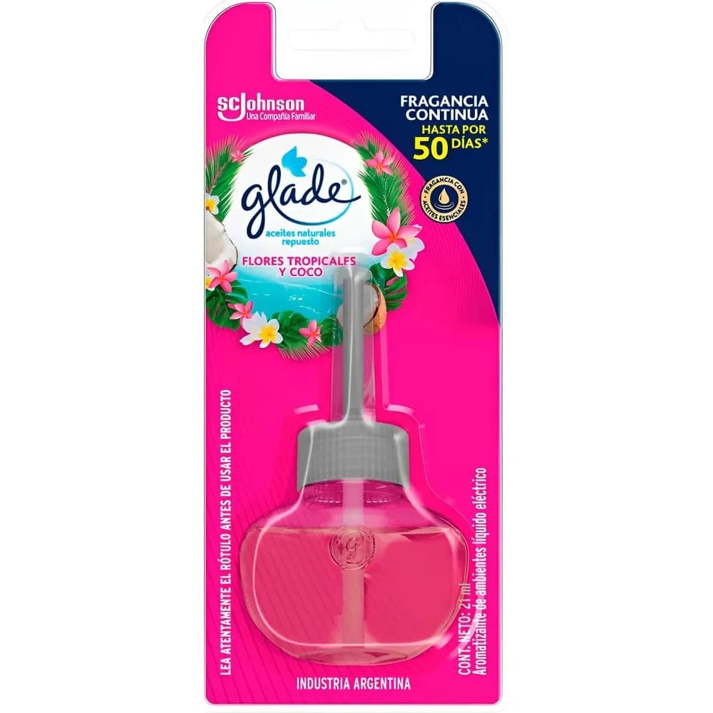Glade Aceites Repuesto Flores Tropicales y Coco