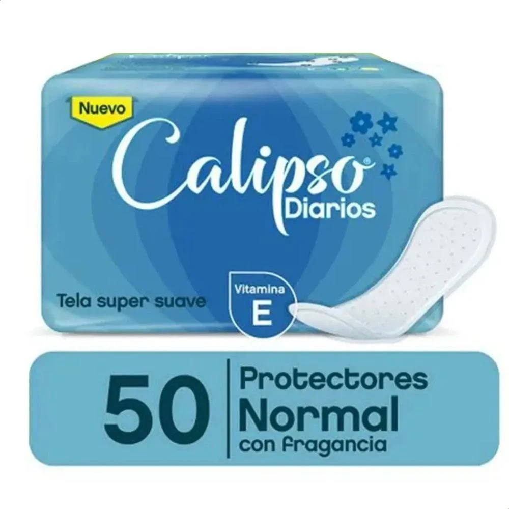Protector Femenino Anatómico Calipso con Desodorante x50