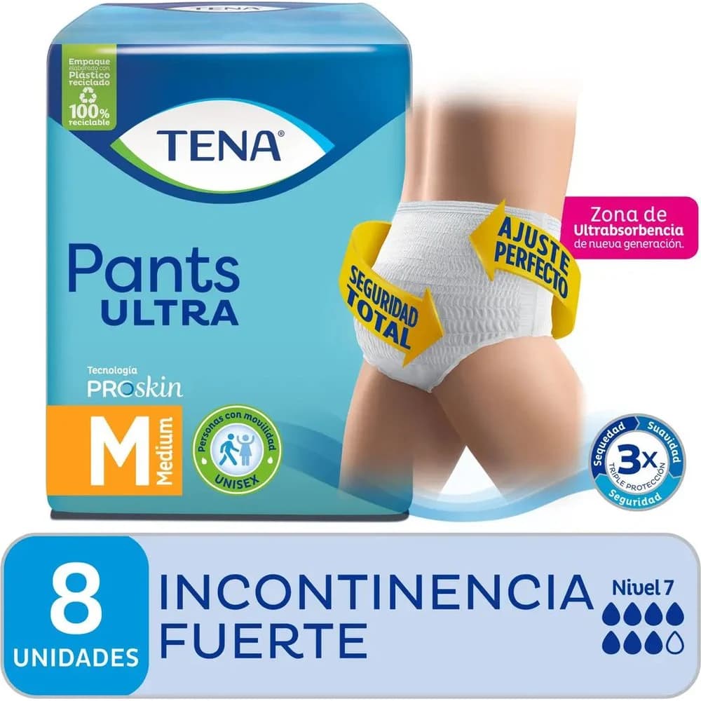 Ropa Interior Absorbente Tena Pants Ultra Talle M x 8