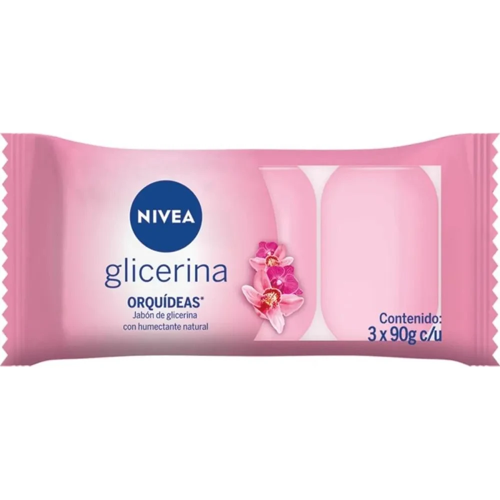 Jabón de Glicerina Nivea Orquídeas 3 x 90 g
