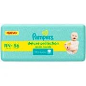 Pañal Pampers Deluxe Protección Recién Nacido+ 56 piezas