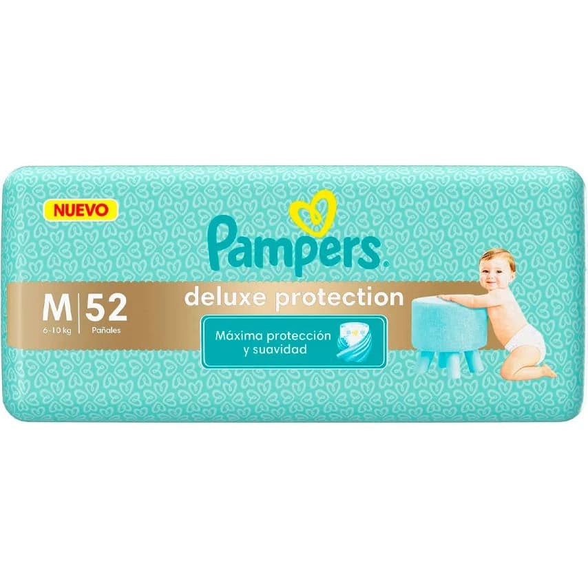 Pañal Pampers Deluxe Protección Media 52 unidades