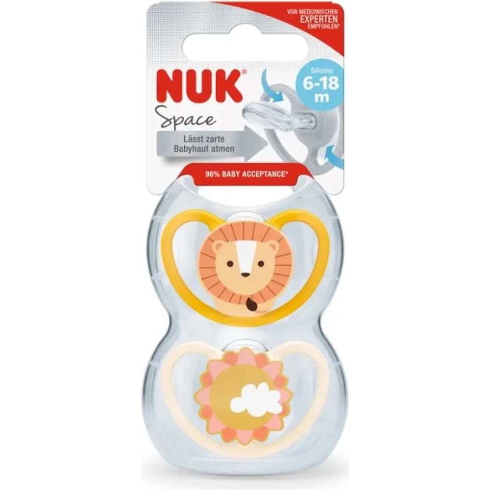 Set 2 Chupetes NUK Space M6+