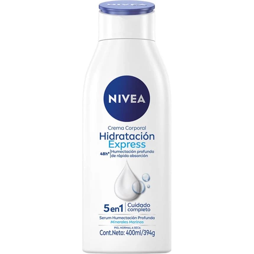 Crema Corporal Nivea Hidratación Express 5 en 1 400 ml
