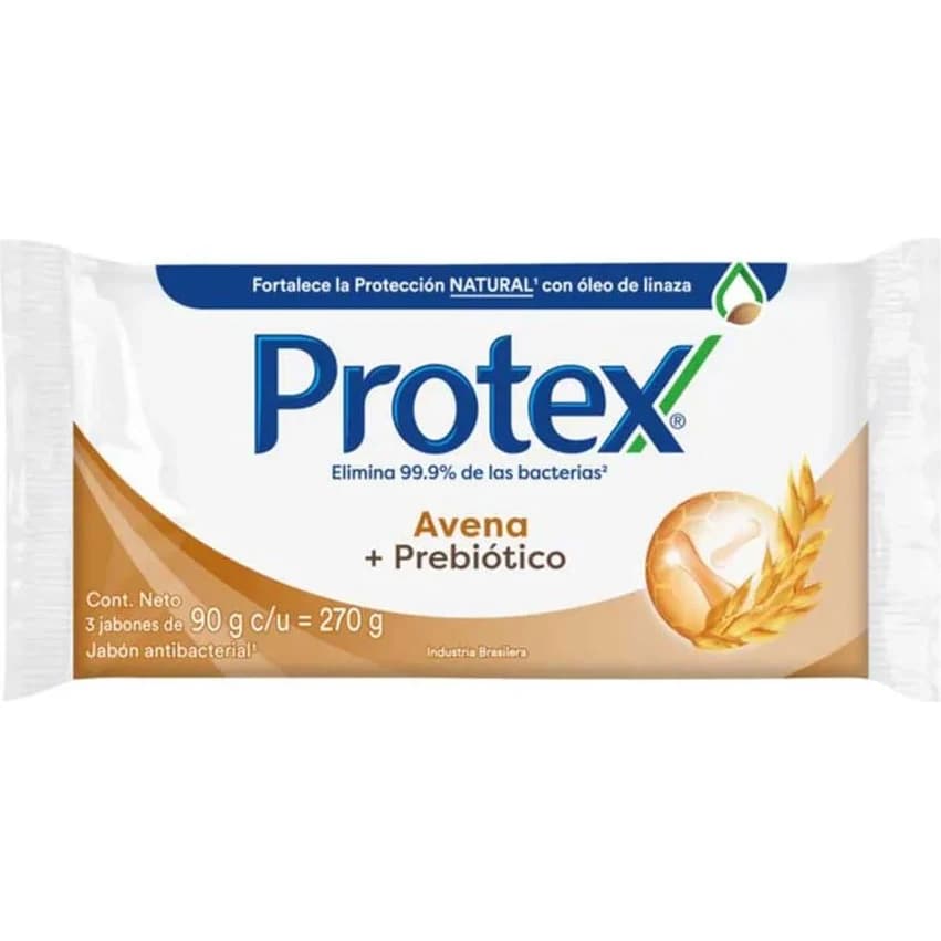 Jabón Protex Avena y Prebióticos Pack x3 90 g