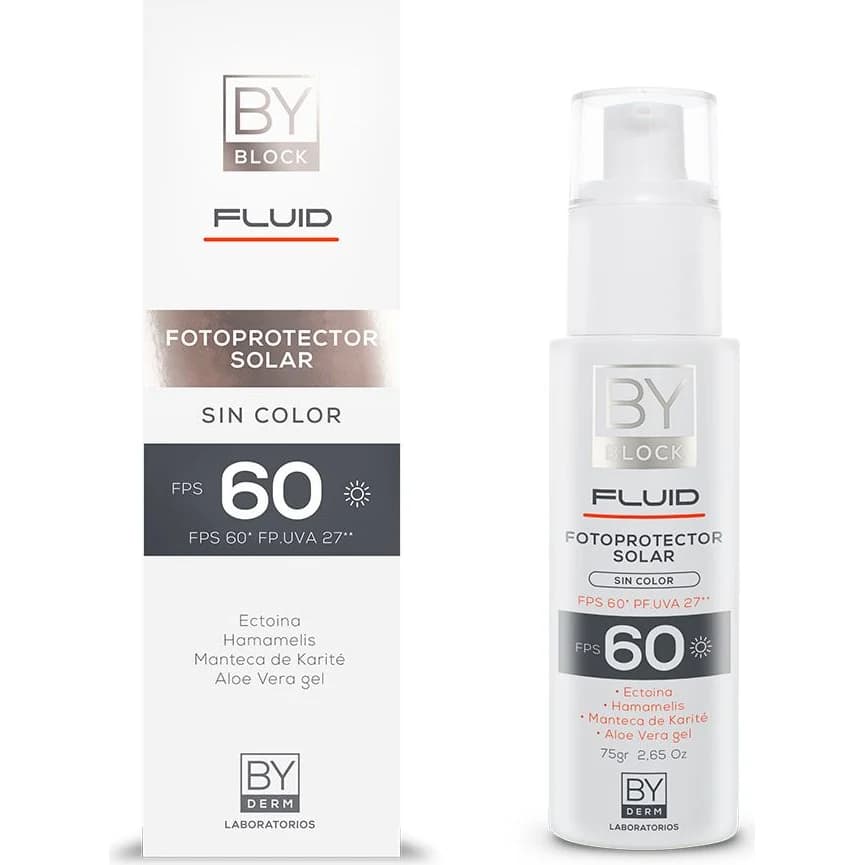 Protector Solar By Block Fluido FPS 60 Sin Color 75 g