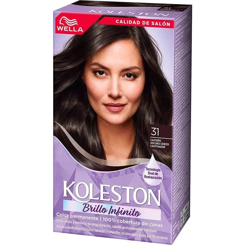 Tintura Koleston Kit 31 Castaño Oscuro Ceniza