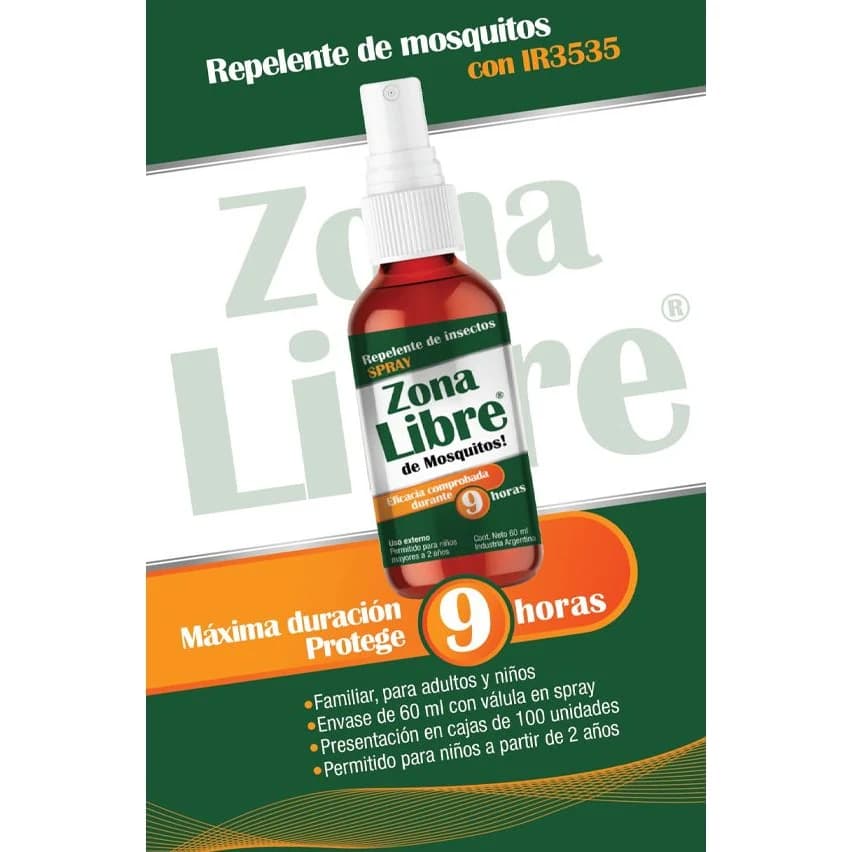Repelente de Insectos Zona Libre de Mosquitos Spray 60 ml