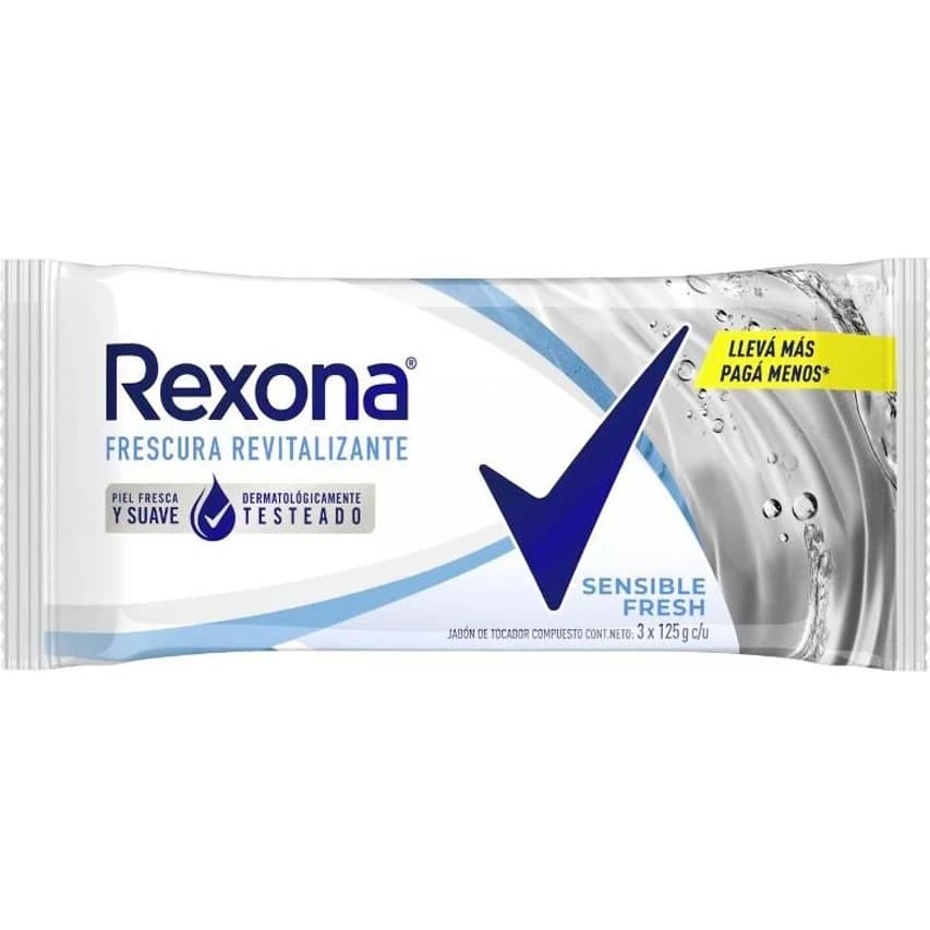 Jabón Rexona Sensible Pack x3 120 g