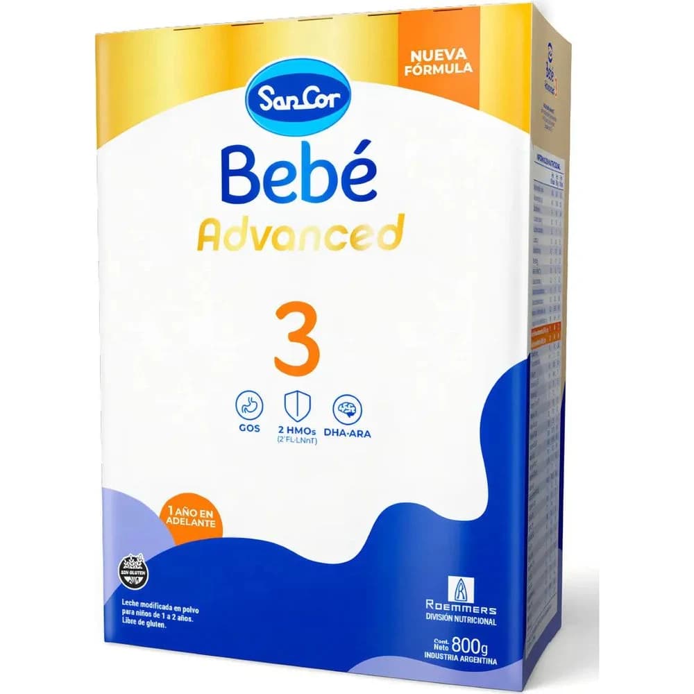 Fórmula Láctea Sancor Bebé 3 Etapa Avanzada 800 g