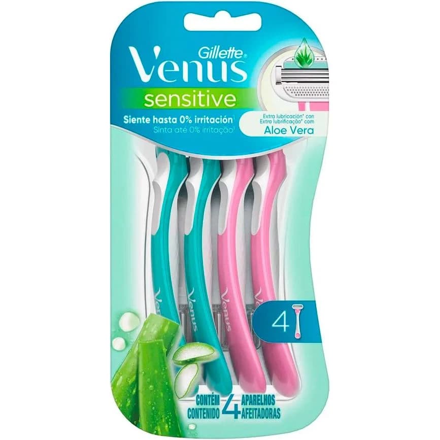Máquina de Afeitar Gillette Venus Sensitive x 4