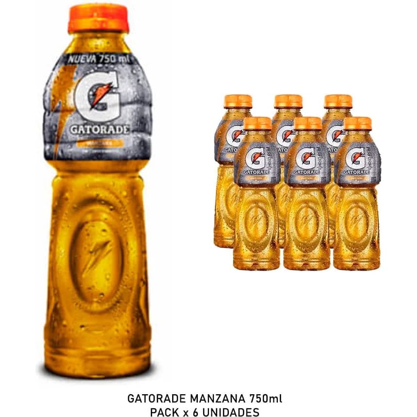 Gatorade Bebida Isotónica Sabor Manzana 750 ml