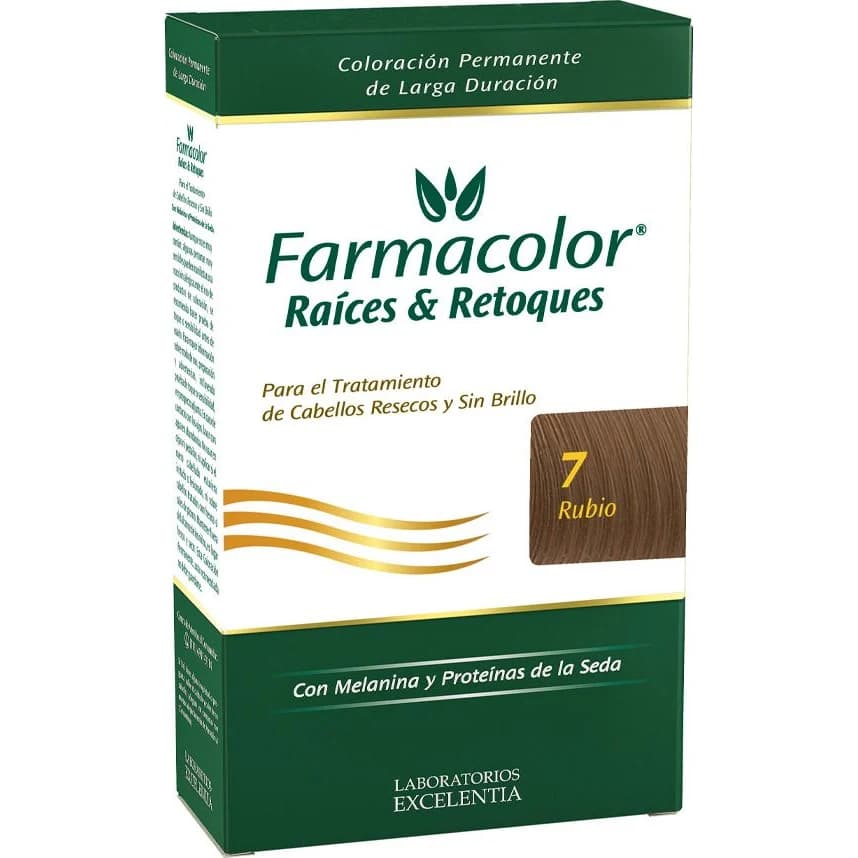 Tintura Capilar Farmacolor Raíces y Retoques Tono 7 Rubio