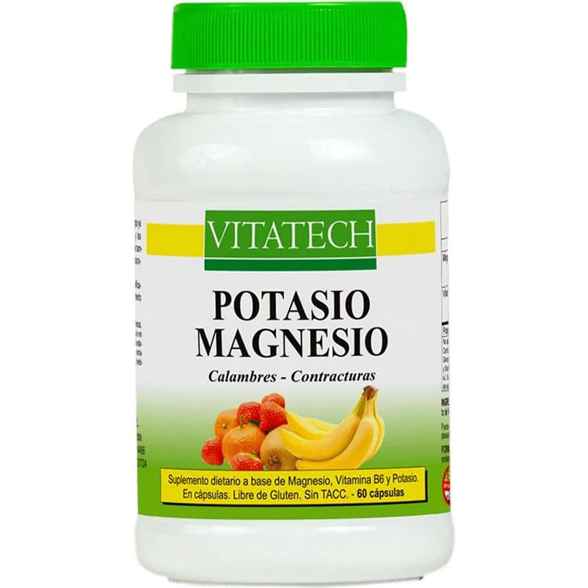 Suplemento Potasio y Magnesio Vitatech 60 Cápsulas