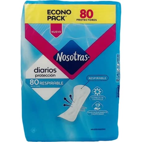 Protectores Diarios Nosotras Caléndula x80 unidades