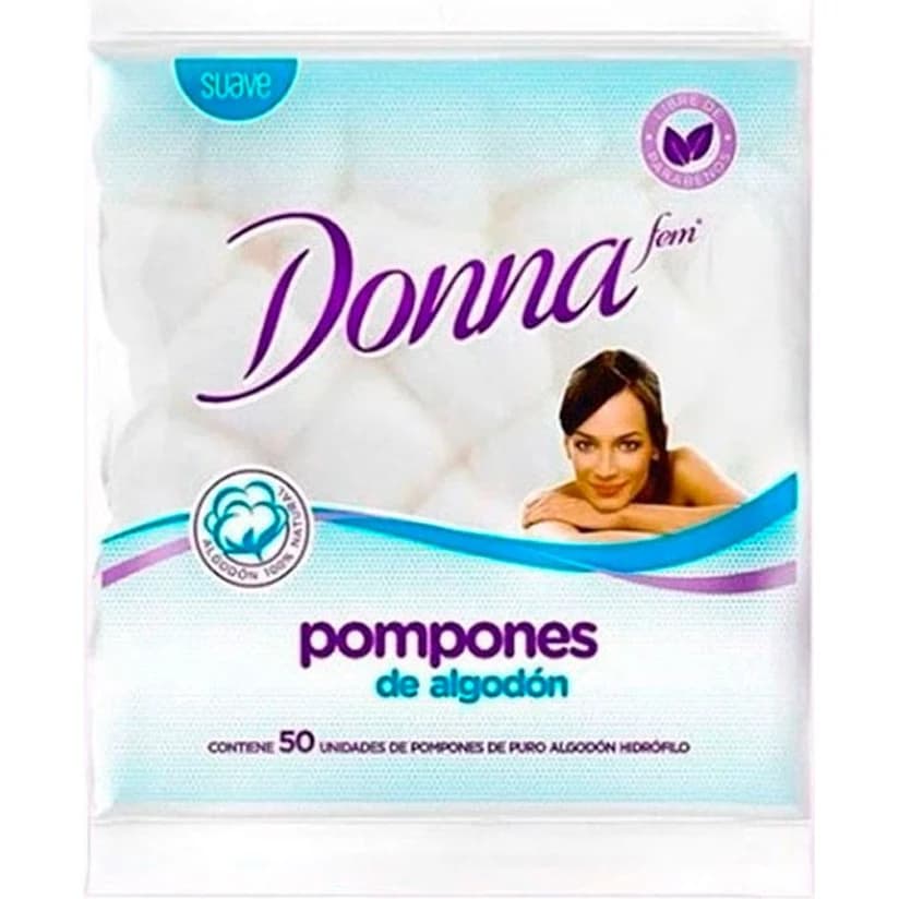 Algodón con Pompones Donna 50 unidades
