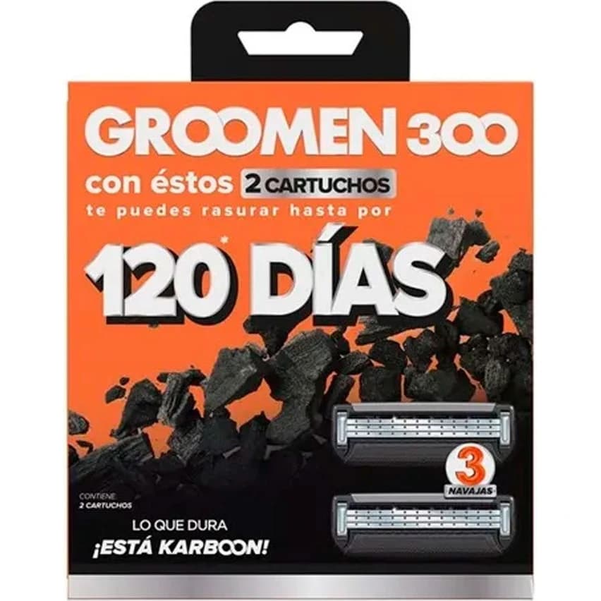 Repuesto para Máquina de Afeitar Groomen 300 x 2 Cartuchos