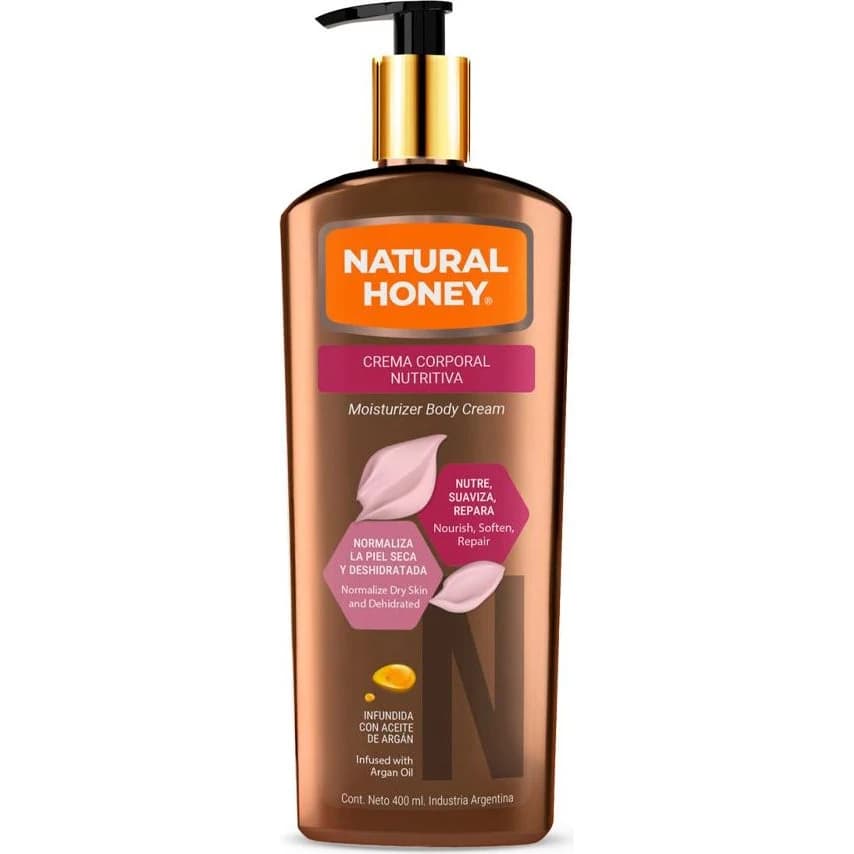 Crema Corporal Natural Honey Piel Seca 400 ml