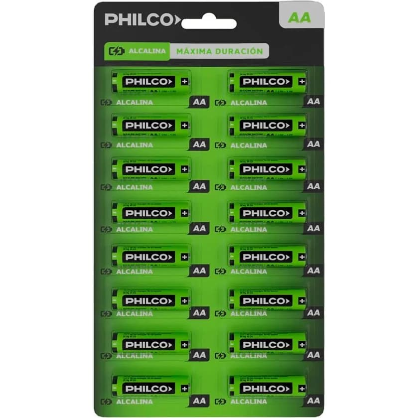 Pilas Alcalinas AA Philco Pack X16