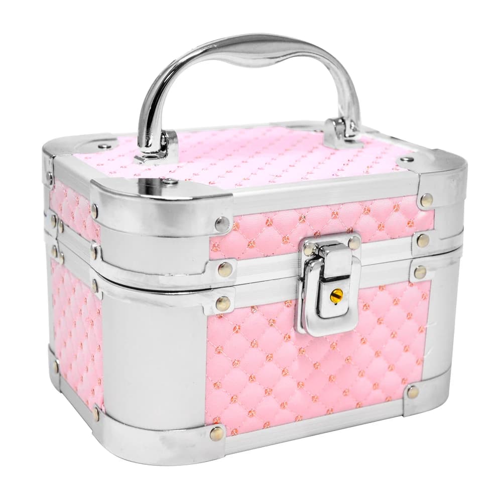 Maletín Jessamy Con Bandeja PVC Rosa