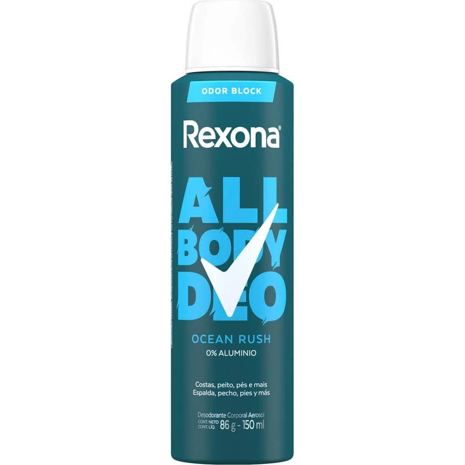 Desodorante en Aerosol Rexona Men All Body Deo Ocean Rush 150 ml